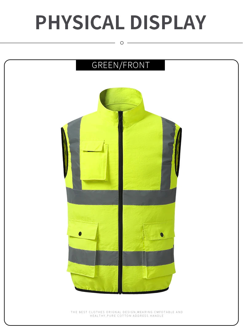 Summer Air-Conditioning Workwear with Fan Cooling, Outdoor Temperature-Reducing Breathable Vest with 4 Fans and Super Large Airf