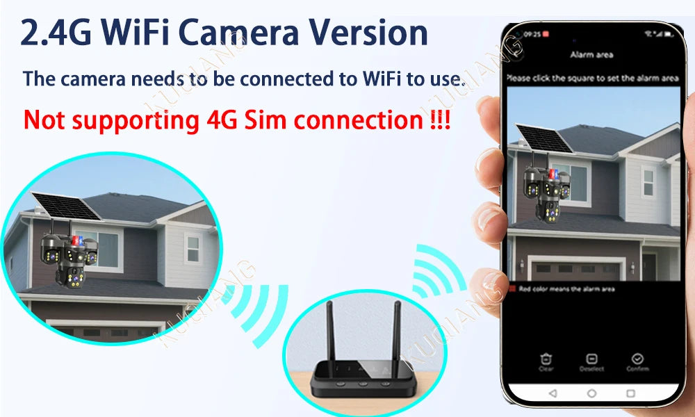 V380 Three Lens Three Screens 15MP 4G Solar Camera Outdoor WiFi 10X Digital Zoom Waterproof Auto Tracking Security CCTV Cameras
