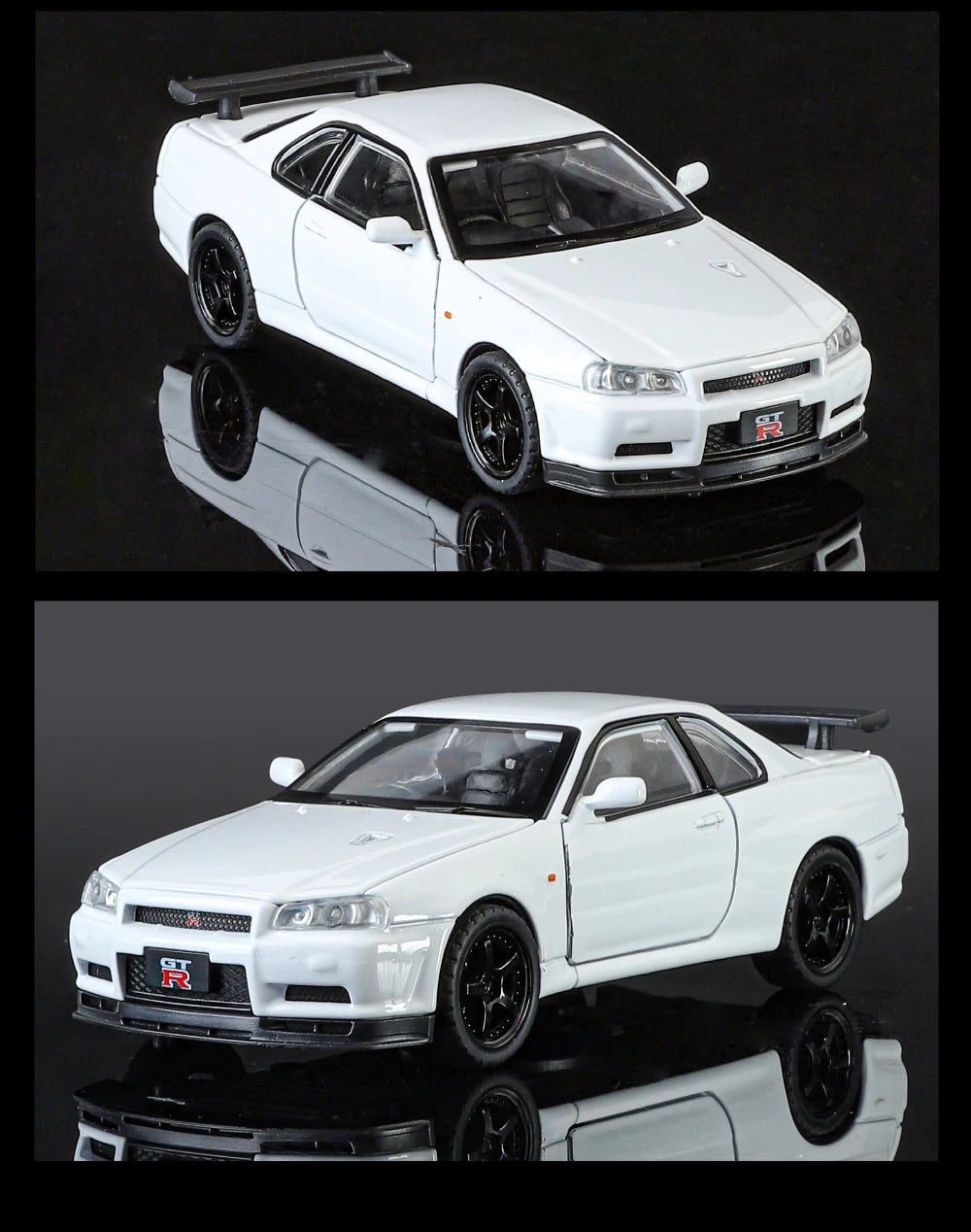 1:32 Nissan GTR R34 Skyline Street Car Version Supercar Diecast Model Car Alloy Metal Car Accessories Ornament Automobile Gifts