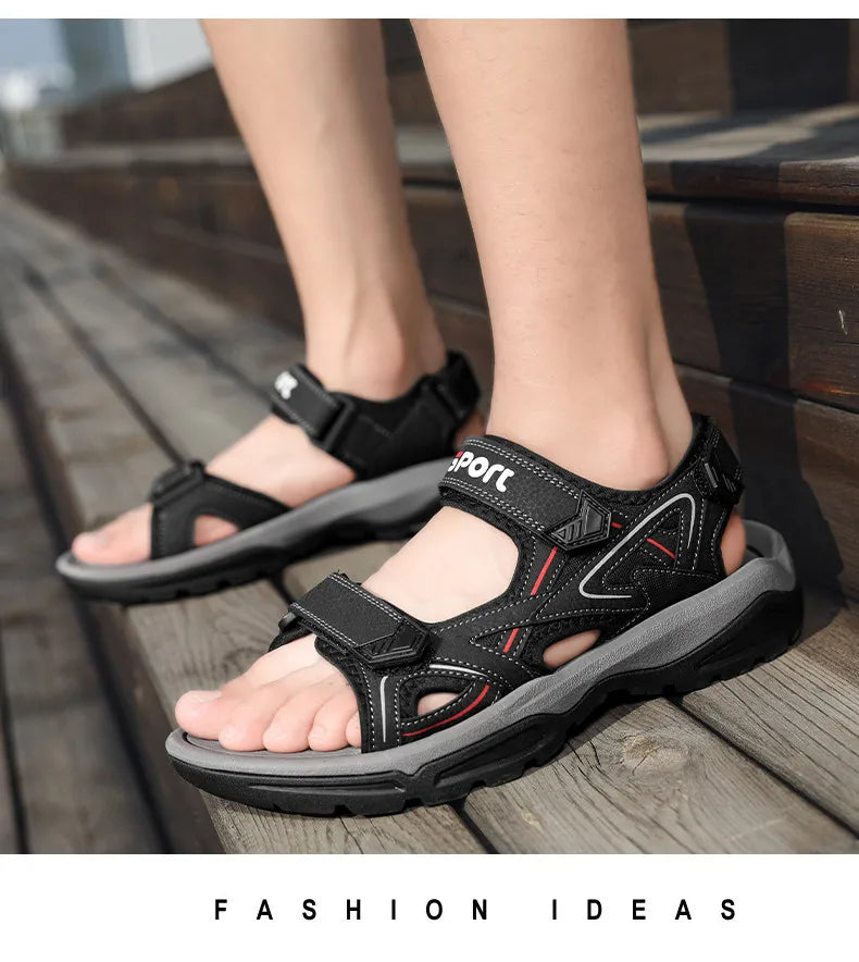 New Summer Men's Sandals Outdoor Classic Soft Large Size Beach Sandals Platform Wading Shoes Men Sneakers Rome Non-Slip Sandals