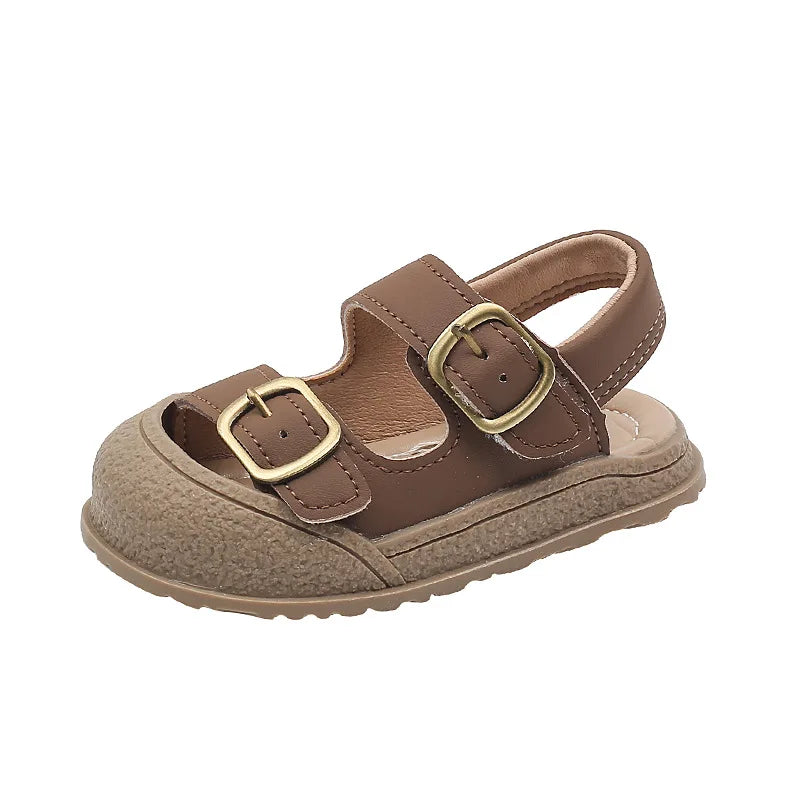 Korean Style Sport Sandal for Children Summer Toddler Shoes Soft-soled Non-slip Student Beach Sandals for Kids Boys Girls H05303