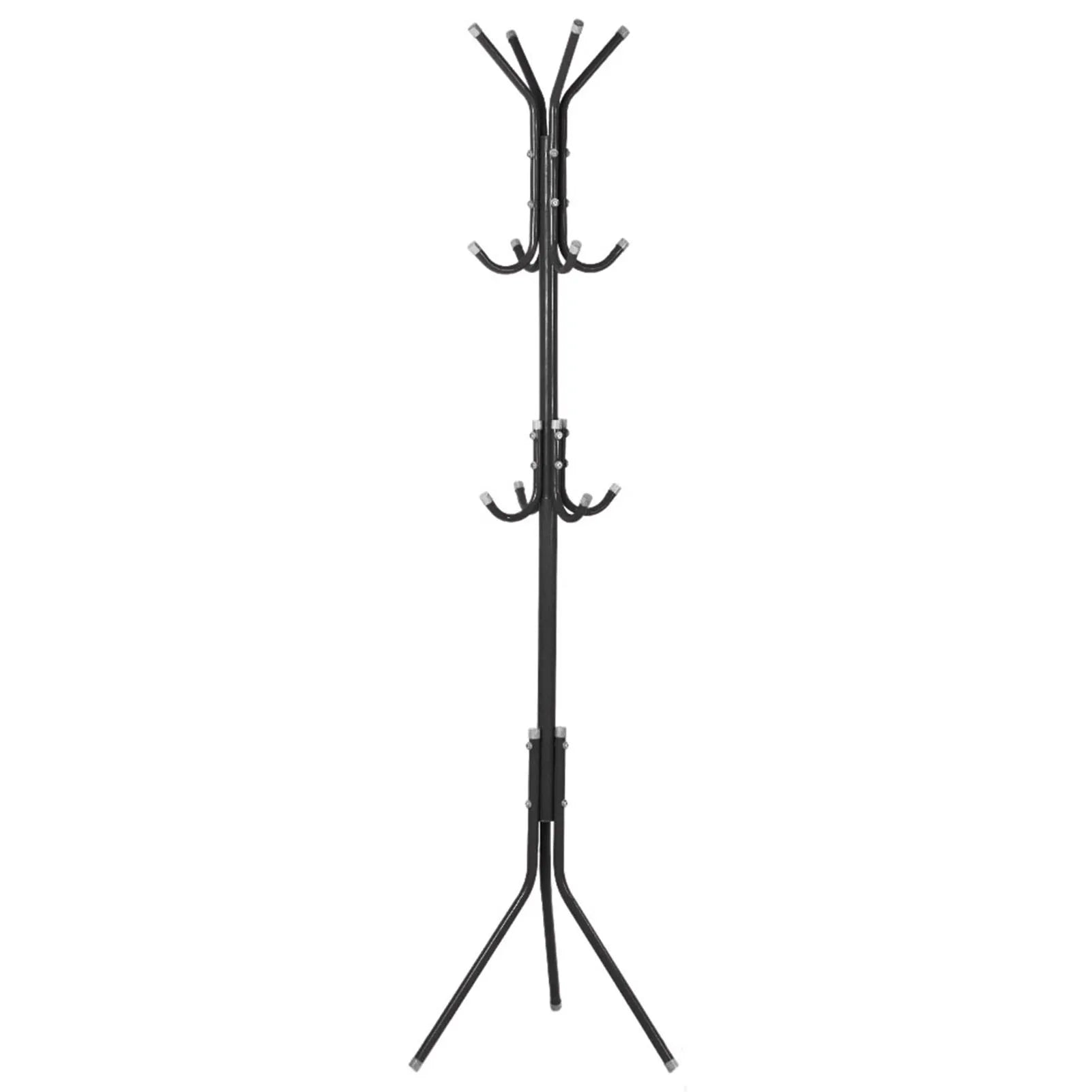 Clothes and Hats Rack Metal Multi Hooks Mobile and Convenient Coat Rack for Home Living Room Hangers Clothes Rack Stand