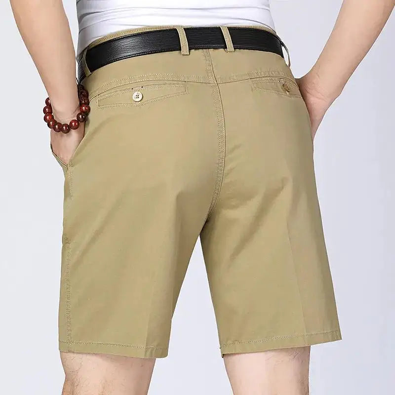 100% Cotton Shorts Men Knee Length Boardshorts Classic Brand Comfortable Clothing Beach Shorts Male Short Trousers