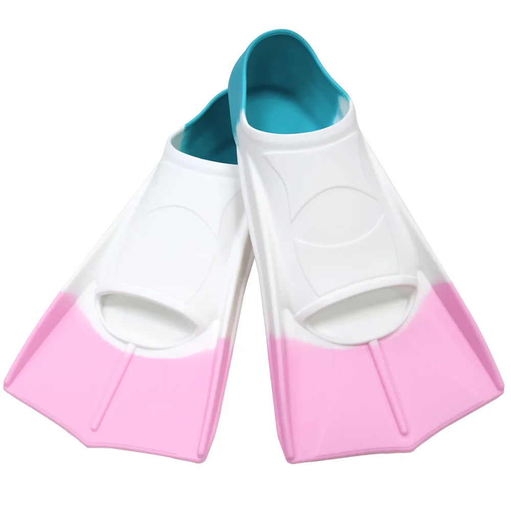 Silicone Fins Swim Training Snorkel Short Diving Flippers Frog Shoes Men Women Professional Breaststroke Freesnorkel Swimming