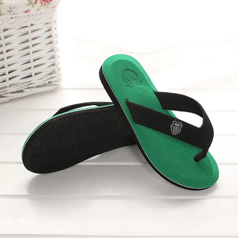 High Quality Summer Slippers Men Flip Flops Beach Sandals Non-Slip Casual Flat Shoes Slippers Indoor Shoes Men Outdoor Slides