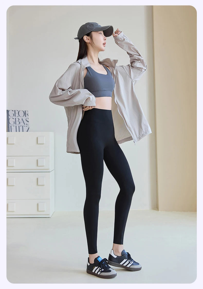BIVIGAOS Spring Summer New Plum Red 3D Naked Feeling Sharkskin Leggings Women Slim Sexy Sport Yoga Push Up Fitness Leggings