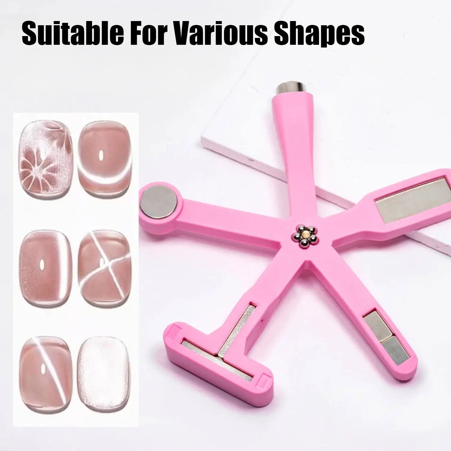 6-IN-1 Strong Magnetic Stick for Cat Magnet Polish Nail Magnet Tool Magnet Pen Nails Art Design Glitter Effect Manicure Tools