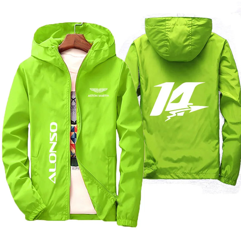 2026 new Aston Martin racing spring and autumn zipper jacket, unisex windproof jacket, casual fashion hooded jacket