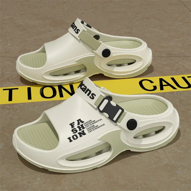 2025 Men's Beach Slippers Outdoor Sandals Comfortable Soft Sole EVA Slide Clogs Casual Shoes Men Women Beach Sandals Big Size