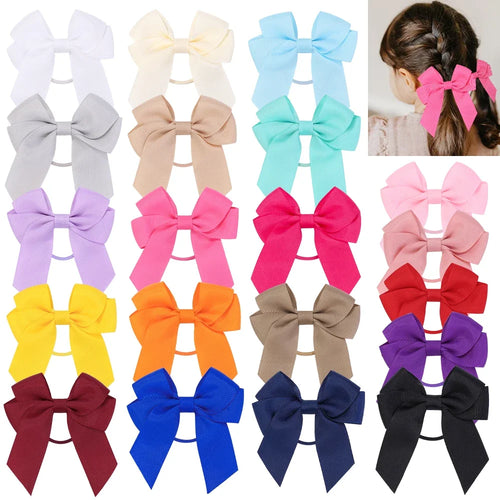3.15inches Solid Color Hair Ribbon Hair Band for Girls Toddler Cheer Up Bows Head Rope Kids Headwear Ponytail Hair Accessories - EXPRESS STORE