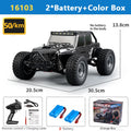 SCY 1:16 4WD RC Car 70KM/H Or 50KM/H With LED Light 2.4G Remote Control Cars High Speed Drift Monster 4x4 Truck for Children Gif