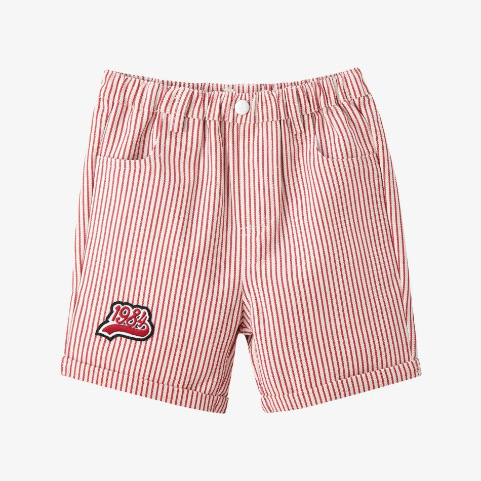 Family Matching Pinstripe Denim Patch Outfits – Baby Girl, Boys & Kids Clothing Set