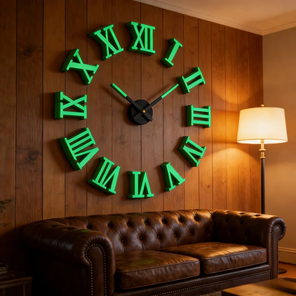 New Modern Design Large Wall Clock 3D DIY Quartz Clocks Fashion Watches Acrylic Mirror Stickers Living Room Home Decor Horloge