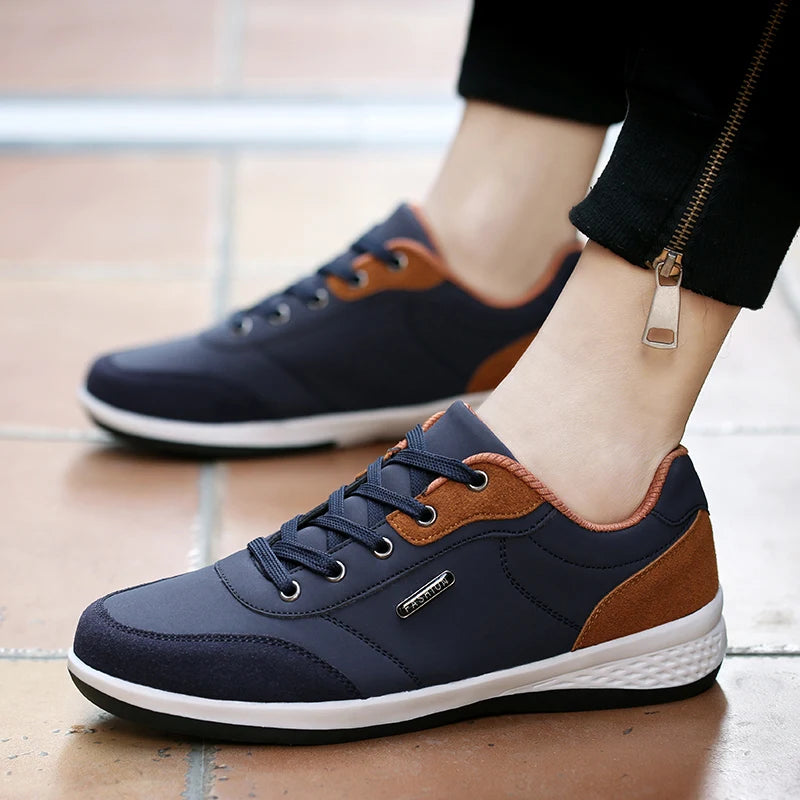 Pu Leather Men Shoes Sneakers Trend Casual Skateboarding Shoes Male Sneakers Non-slip Footwear Men Vulcanized Shoes Men Sneaker