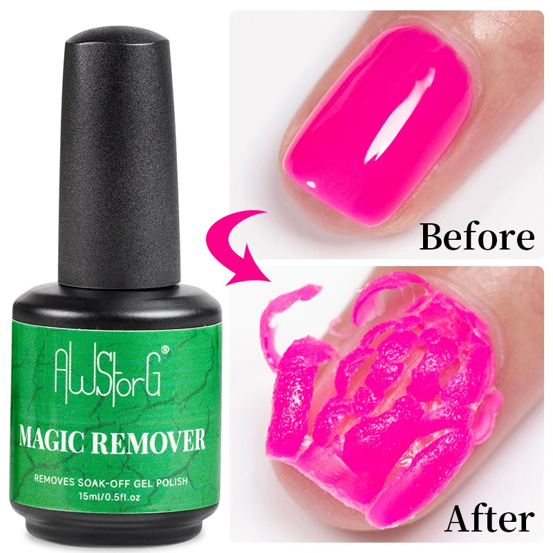 AWStorG 15ML Nail Tips Glue Gel For Falses Nail Tips Fast Extension 3 IN 1 Function Nails Art Transparent Gel Polish Soak Off UV