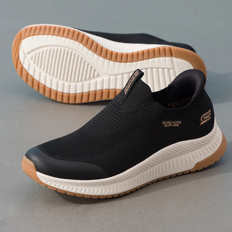 Skechers Women's Sports Shoes for Fitness Training, Walking, Exercise, Slip-On, Breathable Casual Shoes 117745-Blk