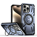Luxury 360 ° Rotating Metal Ring Bracket Armor Magnetic Suction Protective Case for iPhone 16 15 14 13 12 11 Pro Max Plus case