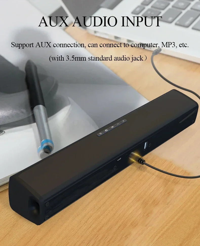 Portable Super Powerful Sound Bar Wireless Bluetooth Speaker Surround Stereo Home TV Sound Box Subwoofer FM Radio Caixa De Som