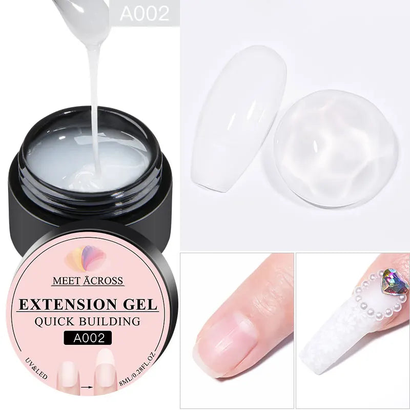 MEET ACROSS 8ml Pearl Shell Thread Gel Nail Polish 3D Semi Permanent Soak Off UV Gel Nail Art Varnish For Nails Manicure DIY