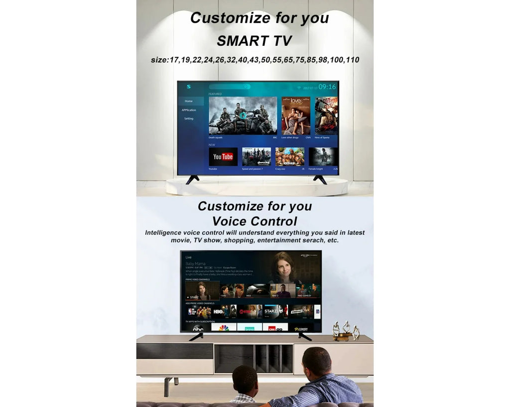 Android Smart TV 22 Inch HD LED Digital Television WiFi Built-in YouTube Netflix for Bedroom Kitchen Hotel Use