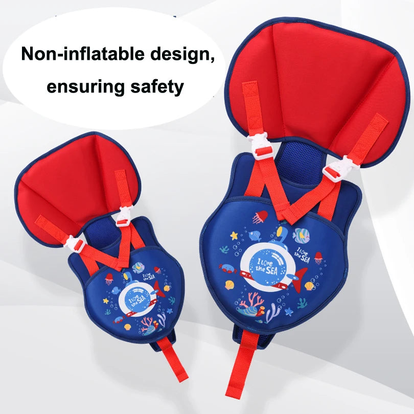 Newborn non inflatable buoyancy swim vest Professional baby neck protection swimming vest Anti rollover baby buoyancy swimsuit
