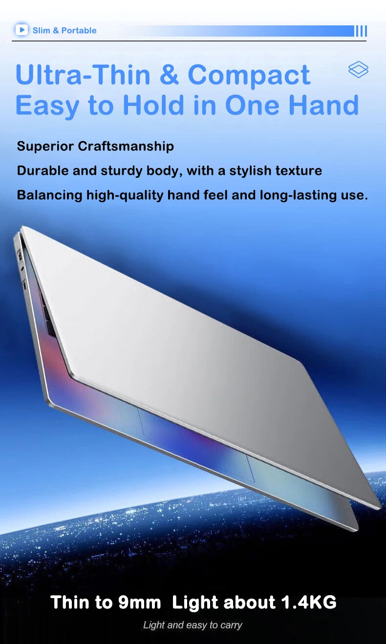 2026 New Core i7 8650U Windows 11 Pro Laptop 32GB RAM 2TB SSD for Gaming Office Studio High-Speed Notebook 5000mAh