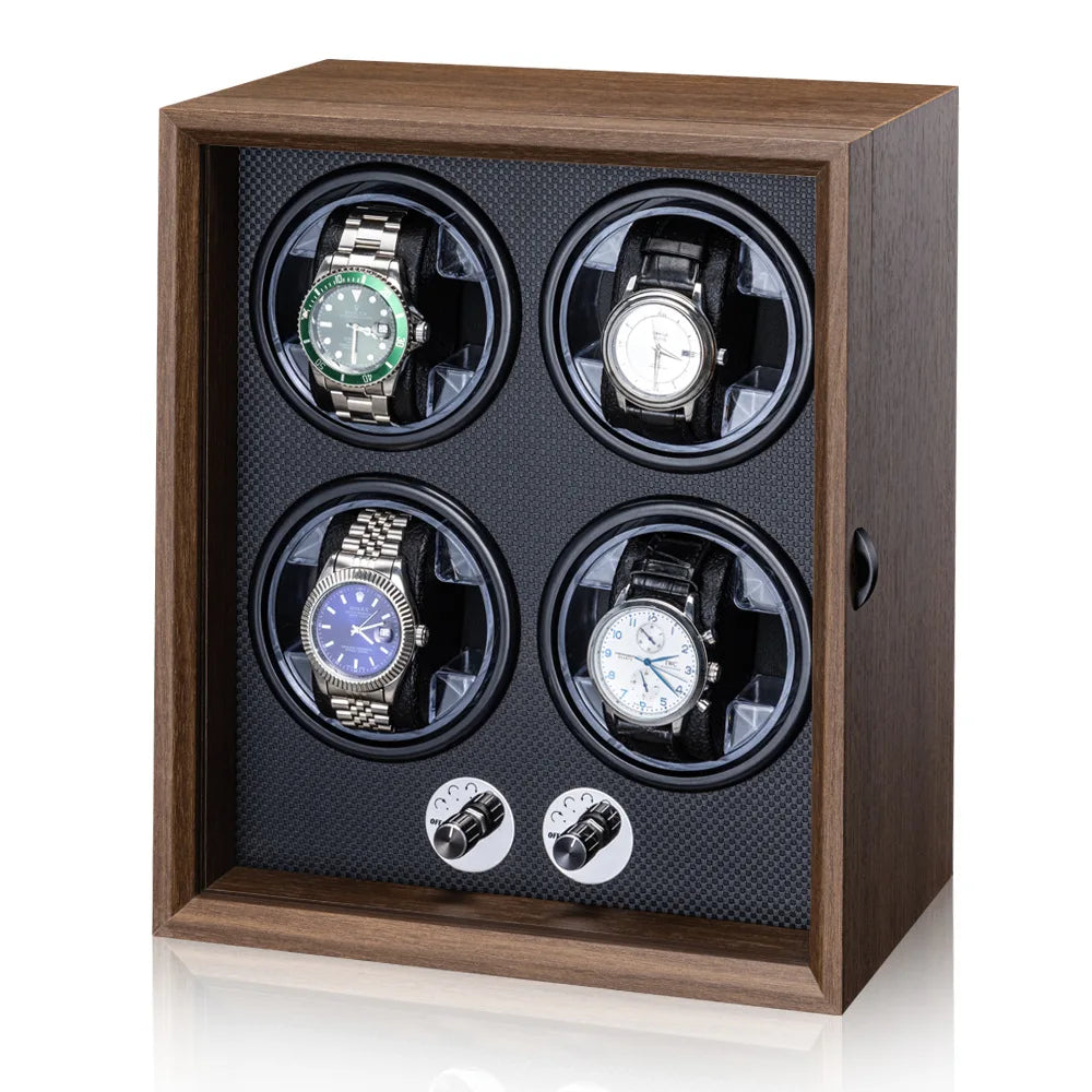Watch Winders for Automatic Watches witn Light 1slots/2slots/4slots/6slots Watches Rotate Stand 5V-9V,1A-2A USB Cable Connection