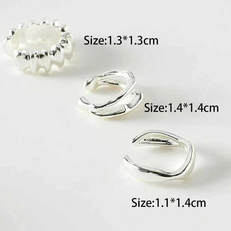 3 PCS Small Pearl Clip-On Earrings Shiny CZ Stone Classic Silver Gold-color Simple Style Daily Wear Party Jewelry For Woman