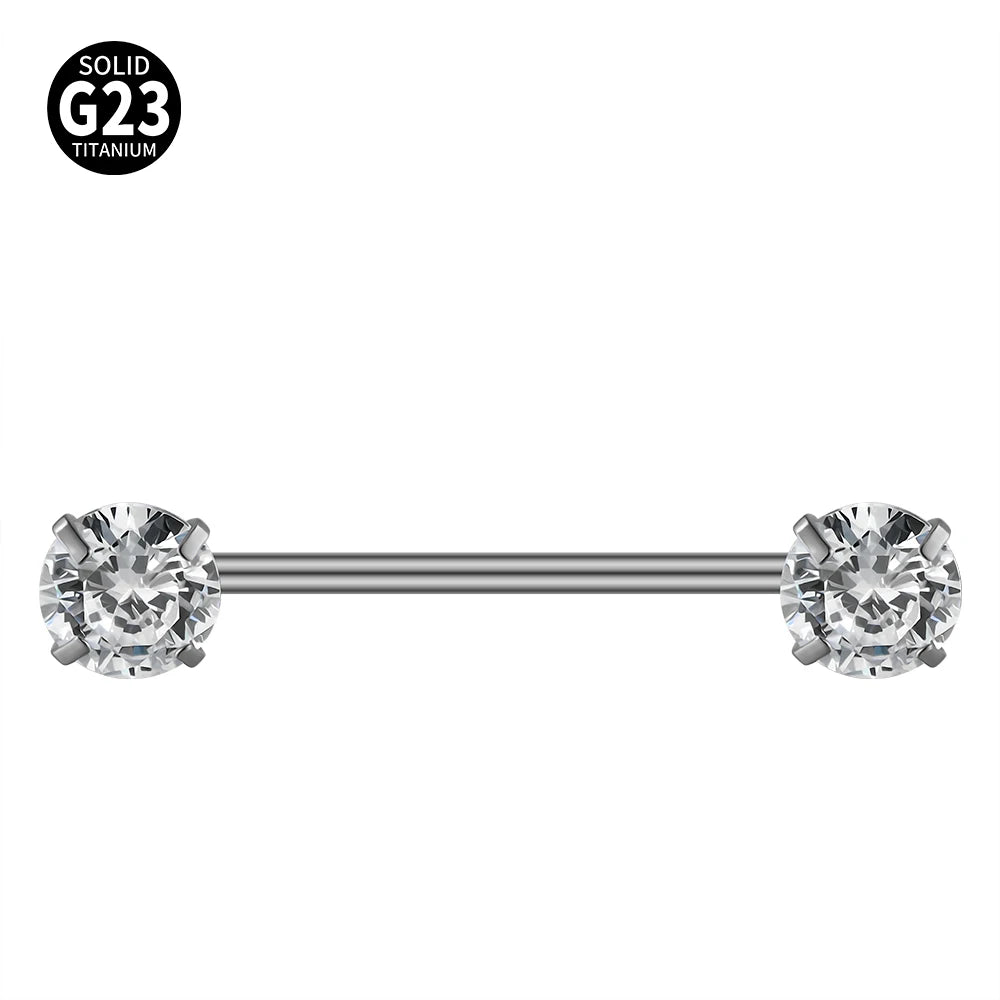 1/2PCS Heart Nipple Piercing Titanium CZ Crystal Sexy Leaf Nipple Shield Ring Nails Barbell Body Pierced Jewelry Chest Decor 16G