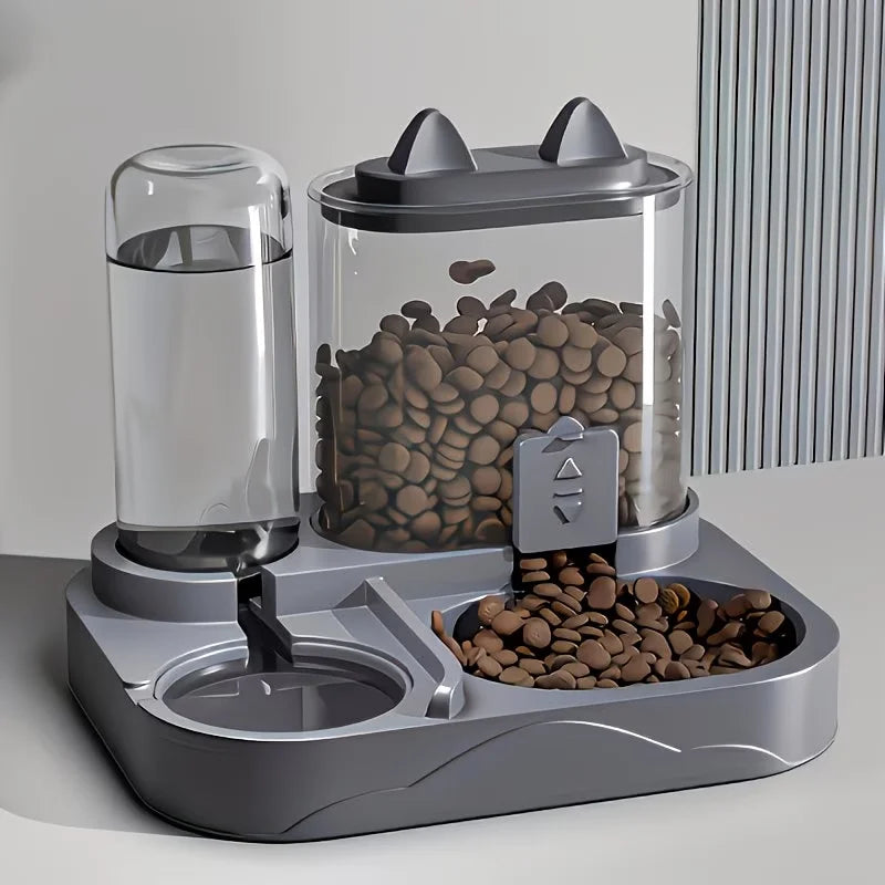 2-in-1 Large Pet Feeder & Water Dispenser – Food & Water Bowl Combo
