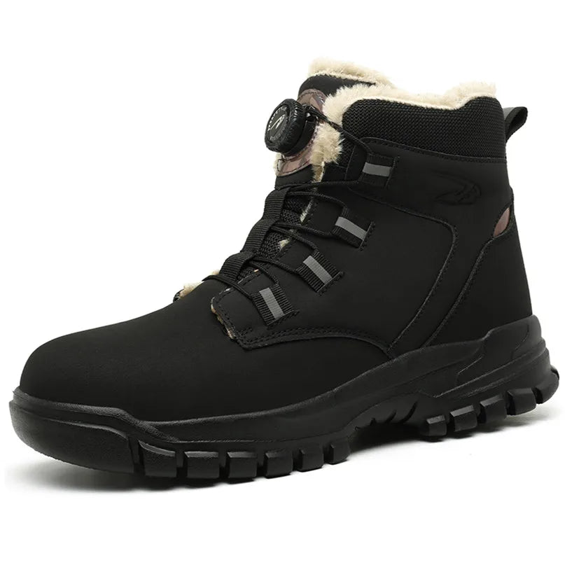 comfortable safety shoes for men high waterproof work shoes non-slip safety boots rubber outsole working sneakers with metal toe