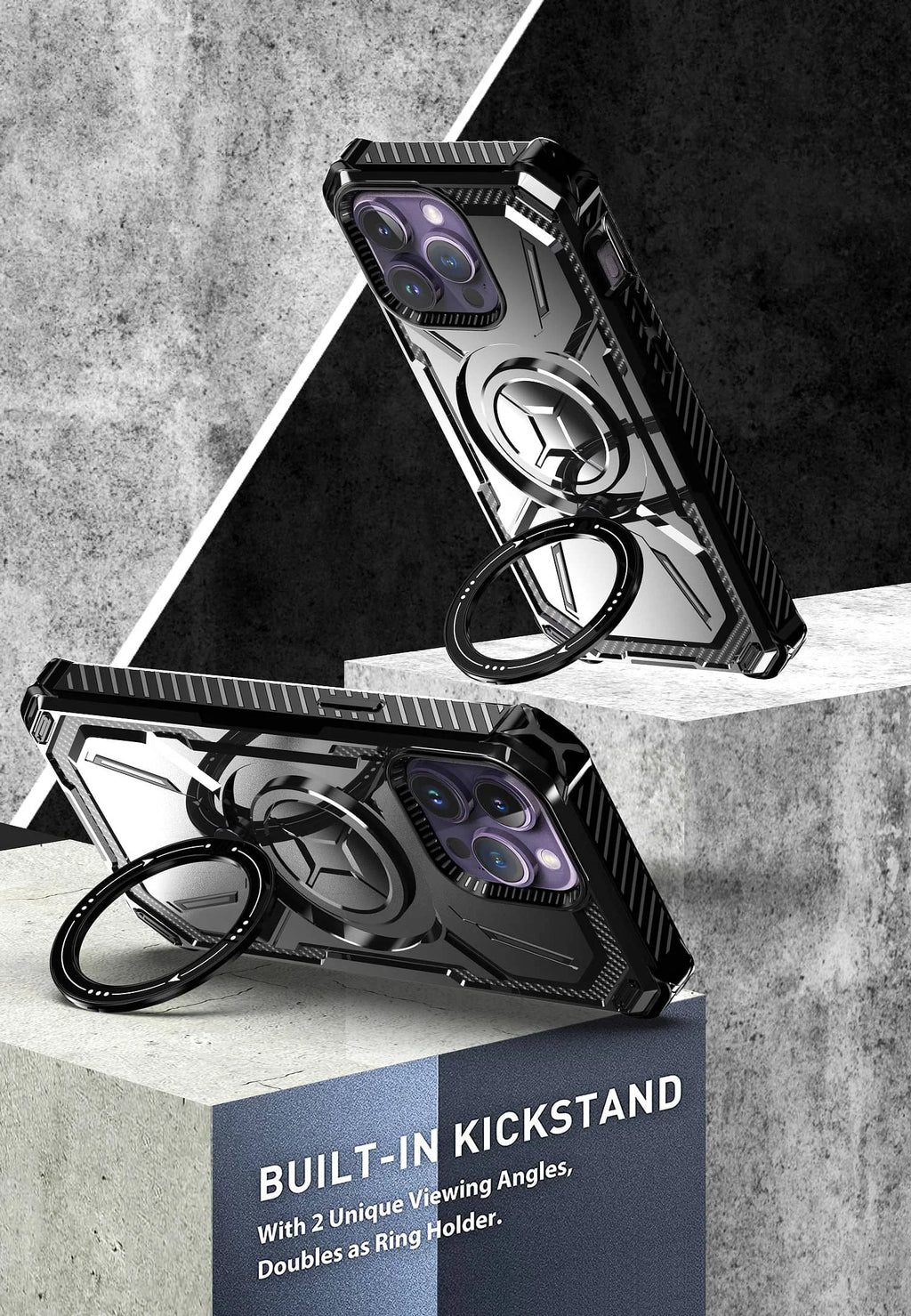 Stand Case for iPhone 16e/16/15/14/13/12/11 Pro Max XR SE 2022 7 8 Case [Compatible with Magnetic][Invisible Magnet Kickstand]