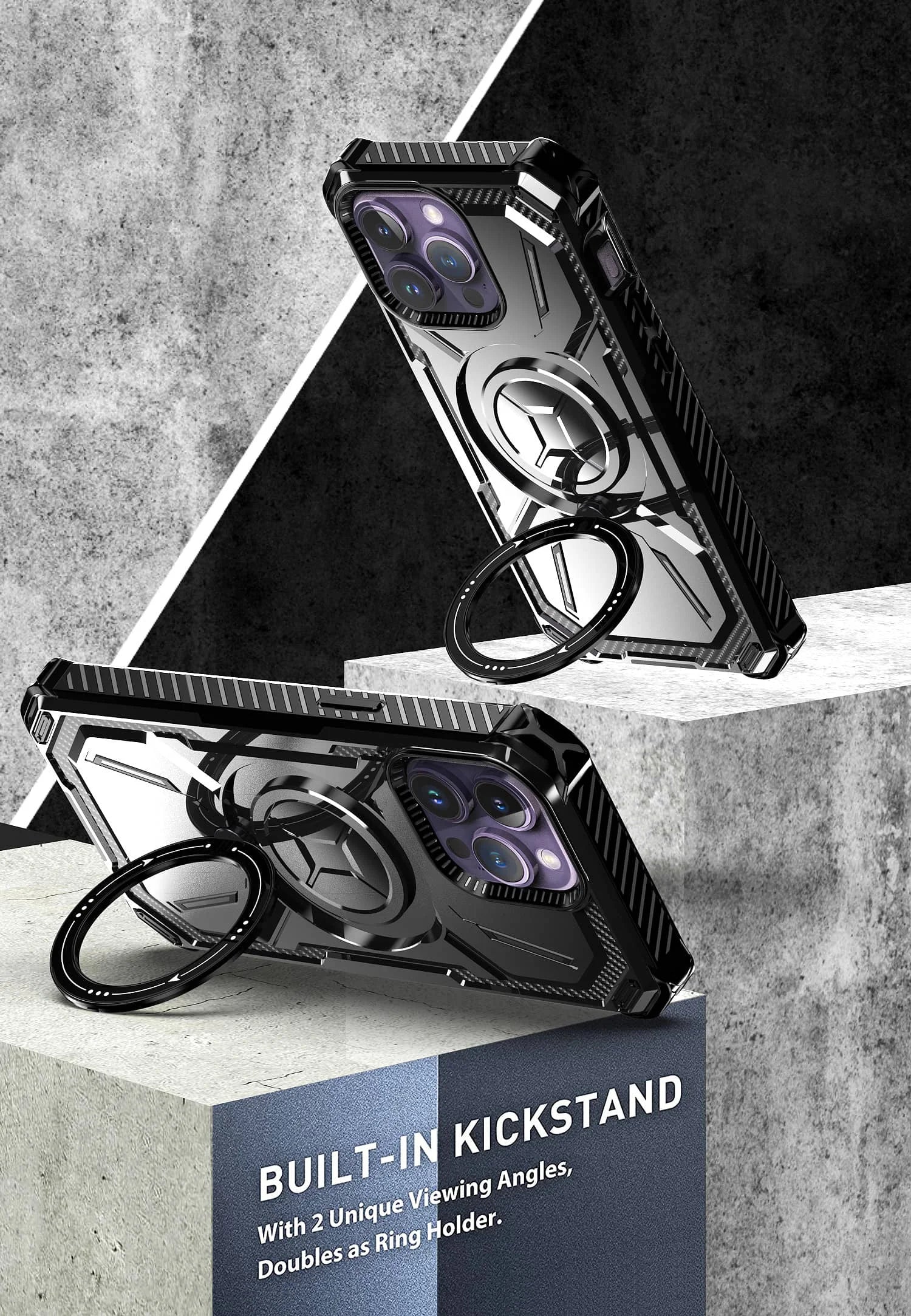 Stand Case for iPhone 16e/16/15/14/13/12/11 Pro Max XR SE 2022 7 8 Case [Compatible with Magnetic][Invisible Magnet Kickstand]