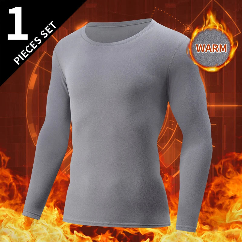1/2/4-Piece Men's Long-sleeved Trousers In Autumn And Winter Thermal Underwear Casual Joker Sports Fitness Solid Color Suit