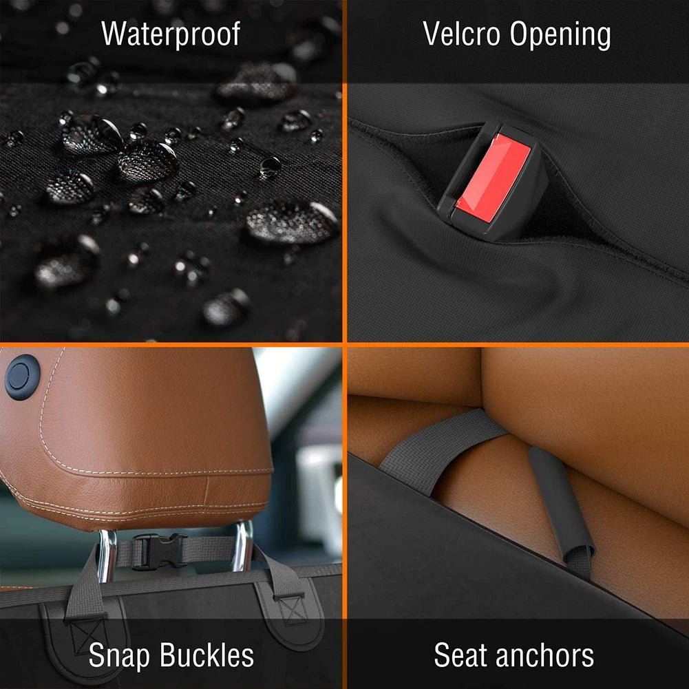 Cubierta Impermeable de Asiento Trasero para Mascotas – Antideslizante