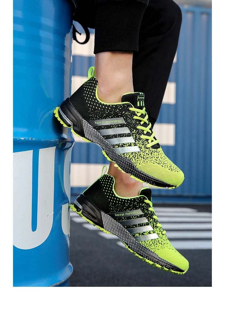 Men Shoes Comfortable Non-Slip Stable Shock Absorption Light Couple Shoes and Men's Sneakers Mesh Breathable Casual Basket Homme