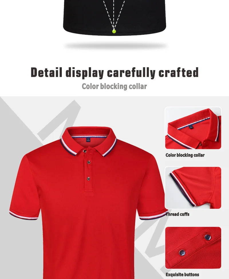 Cross Border Short Sleeved Polo From Europe Popular Summer Casual Lapel Large Size High-Quality Business Office Uniforms