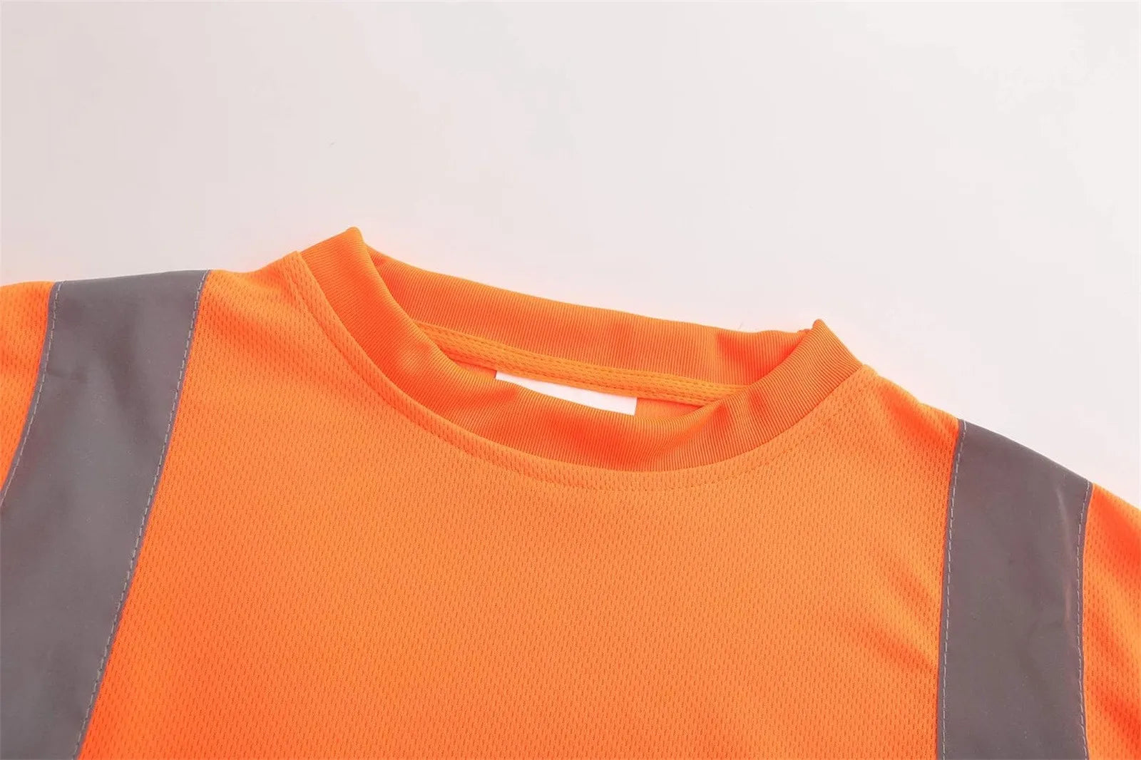 Sweat Absorbing Breathable T-shirts Dry Outdoor Safety Construction Workwear Reflective Strip Long Sleeved T-shirt With Pocket