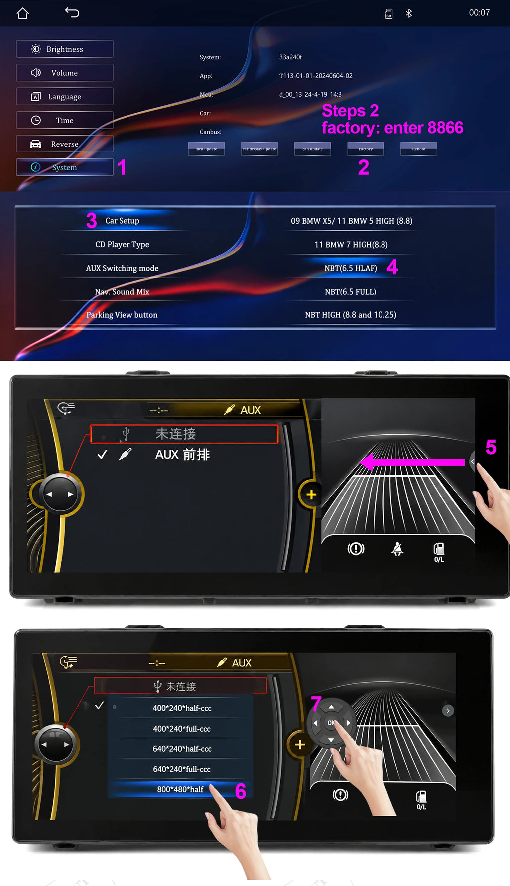 AUTOTOP 10.25â€1920*720 Wireless Carplay Android Auto Car multimedia player for F20 F21 F22 F30 F31 F32 F33 F34 F36 NBT 2013-2017