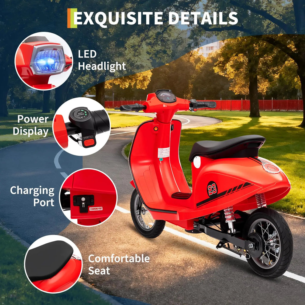 24V 350W Kids Electric Ride-On Motorcycle | Dual Mode Motorbike Toy Ages 8-14