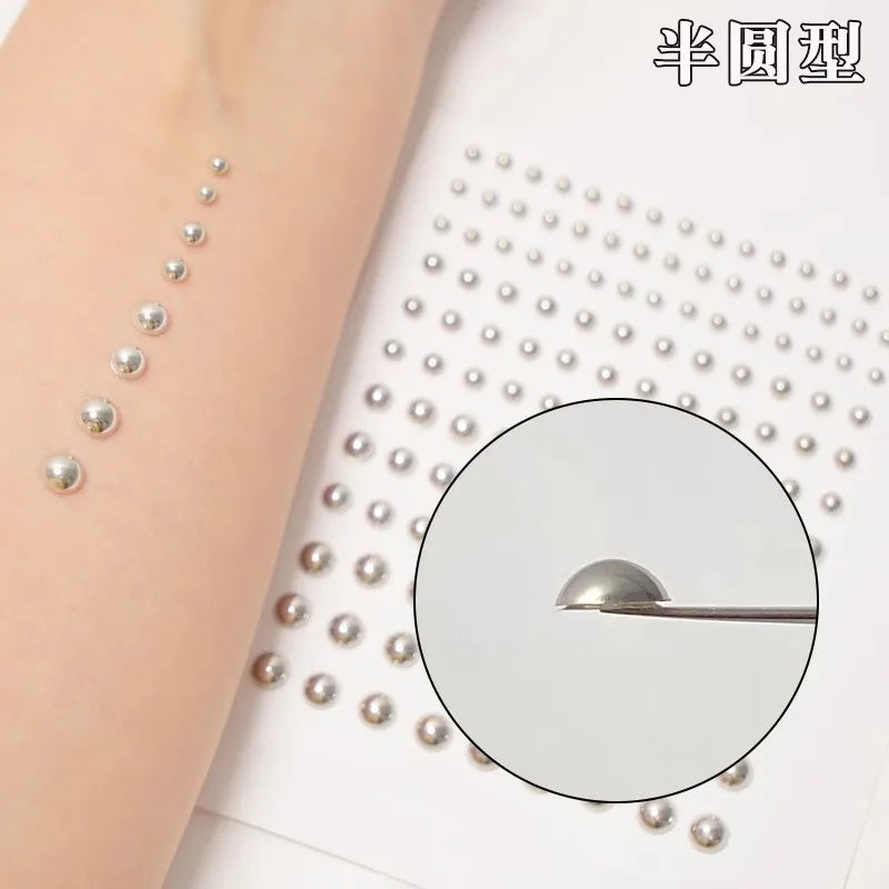 165PCS Non Piercing Lip Nails Sticker Selfadhesive Waterproof Reusable Fake Lip Nail Eyebrow Nose Ring Body Belly Button Jewelry