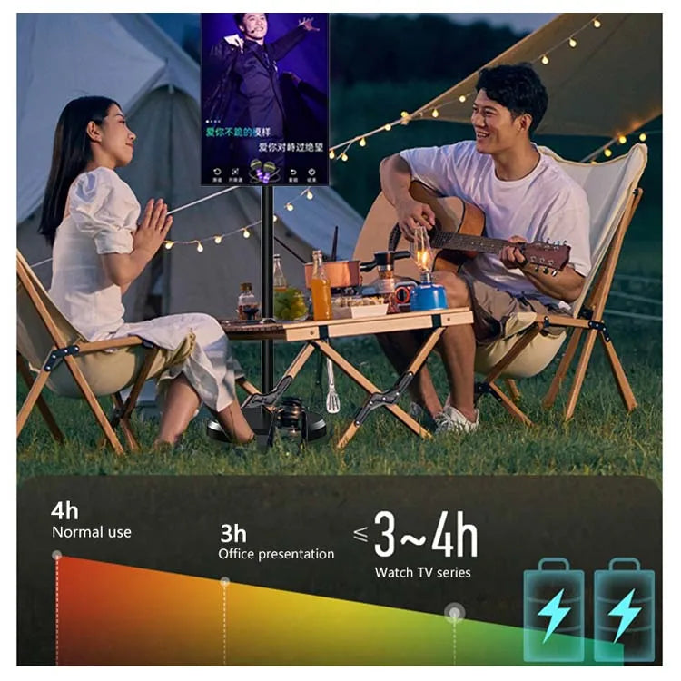 Interactive 21.5 Inch Mobile Tablet Smart Tv Monitor Lcd 1080p Portable Touch Screen Rotating Tv For Fitness Kitchens