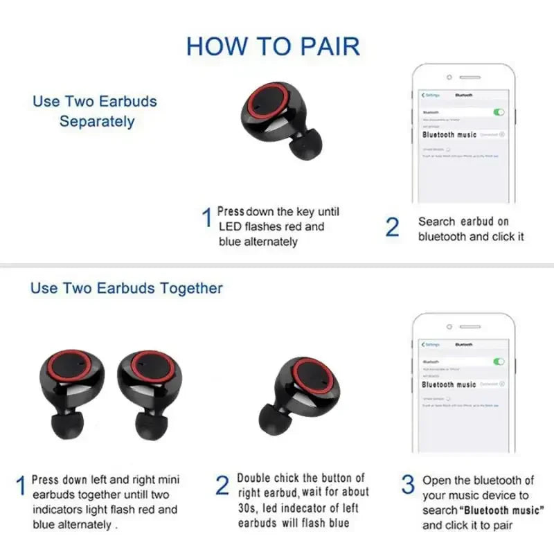 New style TWS Y30 Bluetooth Sports Headphones Y30Wireless Bluetooth 5.0 touch sports noise-cancelling headphones with microphone