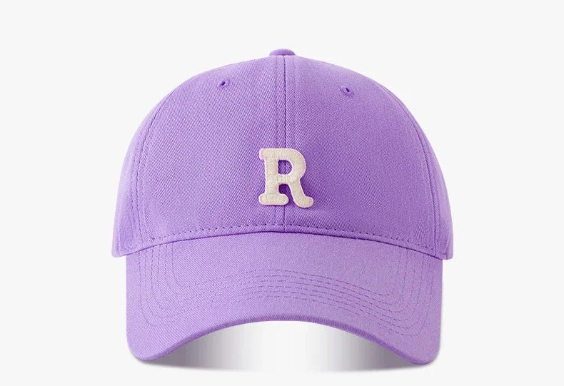 2025 Large Head Circumference Baseball Cap Men's /Women's Dome Hat Soft Top Cap 60/65cm Sun Protection  Letter R Hat Adult Caps