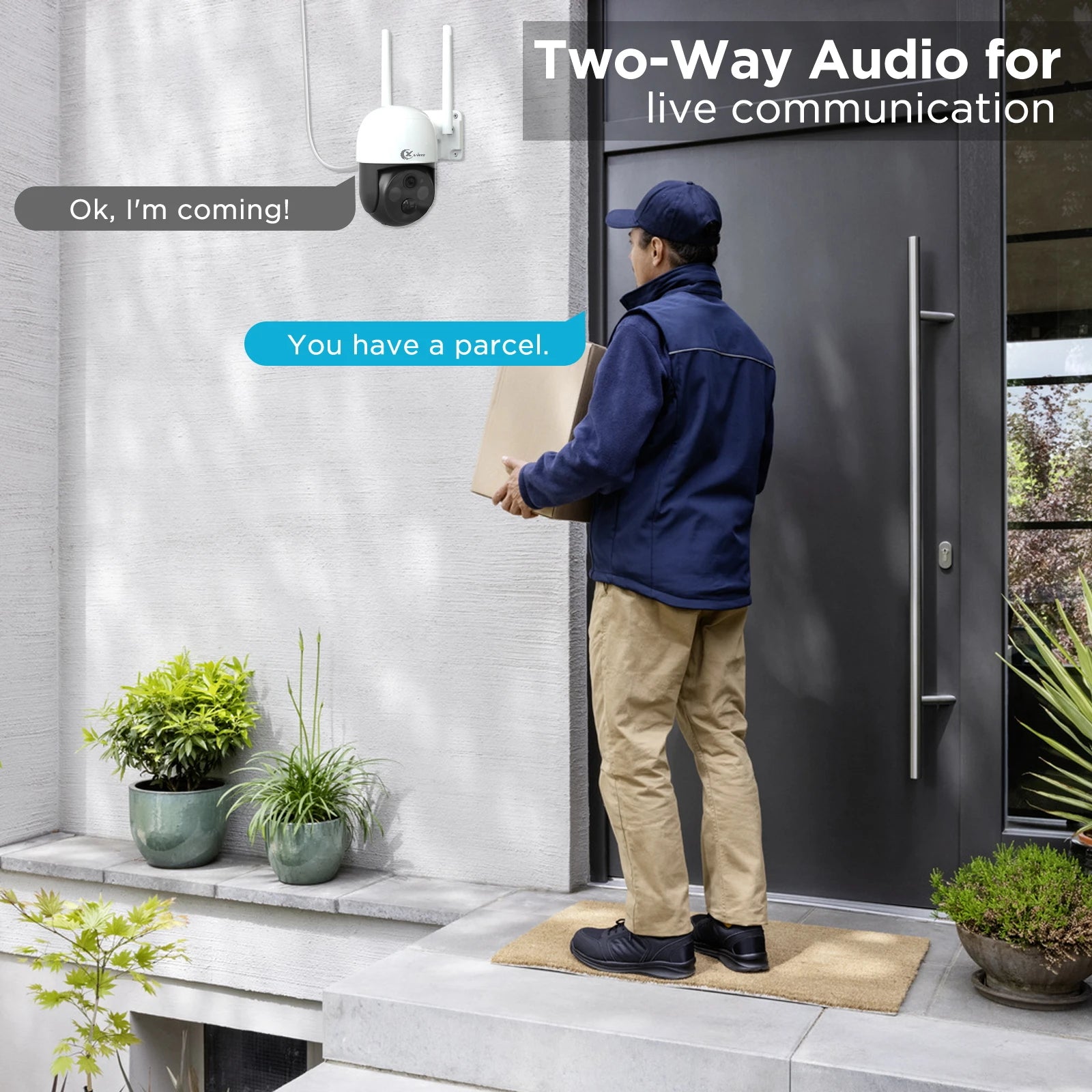 4MP Wireless Security Camera Outdoor WiFi Solar Battery Powered Camera Pan/Tilt Rotate Surveillance Camera Home Protection 2.4G