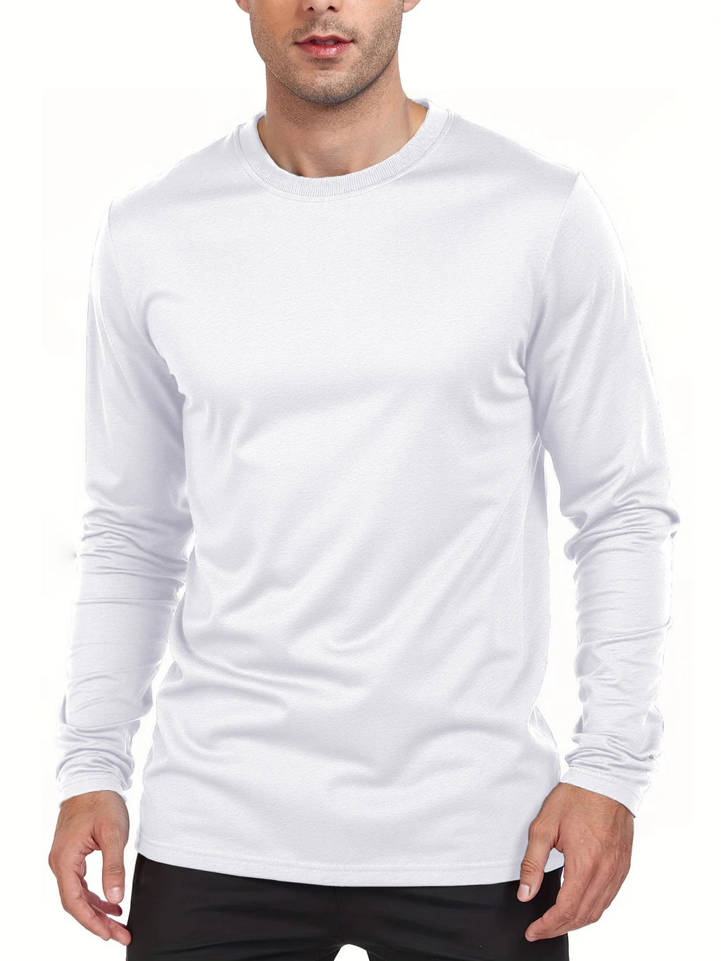 Men's Long Sleeve T Shirts Casual Round Neck Moisture Wicking Tees Male Tops Sports comfortable versatile Men's T-shirts
