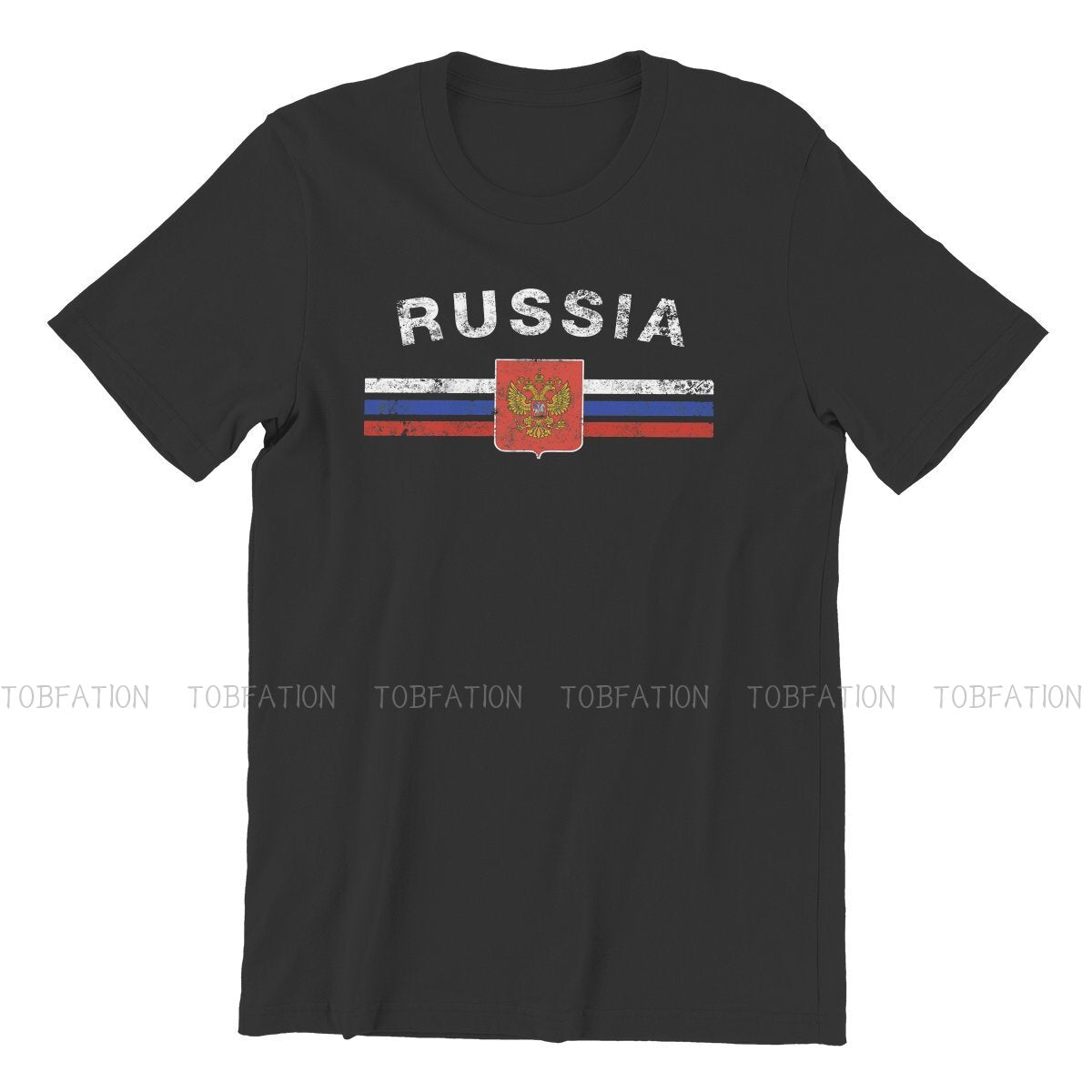 Russian Emblem Russia Flag T Shirt Classic Graphic High Quality Tshirt Loose Crewneck Short Sleeve
