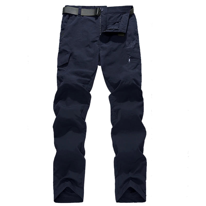 Tactical Waterproof Cargo Pants Men Summer Quick Dry Long Trousers Male Outdoor Sport Trekking Camping Fishing Pants Size M-4XL