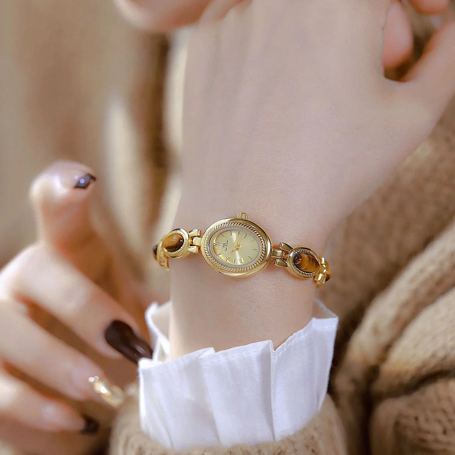 Women Bracelet Watches For Ladies Wrist Watches 2025 Top Brand Luxury relogio feminino Gold Oval Rhinestone dropshipping Fashion