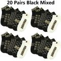 5/10/20 Pairs Winter Socks Men Short Breathable Luxury Socks Designer Brand Low-Cut Fashion Trendy Ankle Socks Geometric Pattern